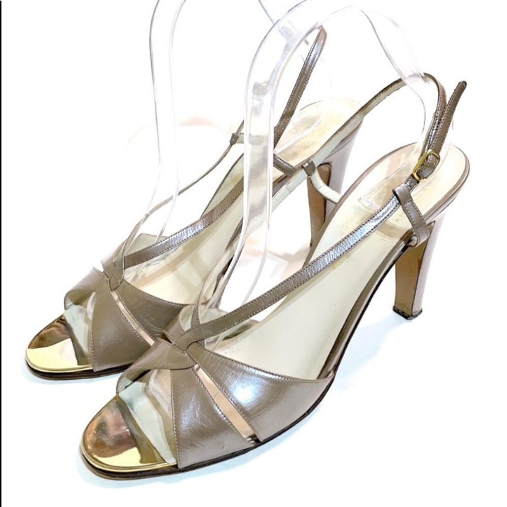 Garolini Exclusive Gray/Beige Strappy Sandals 9N
